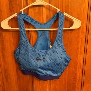 Nike Dri-FIT Textured Blue Sports Bra